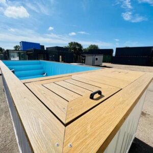 CUBE Container Pool 6 m – Verplaatsbaar Plug & Play Zwembad met Tegenstroom