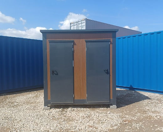 Dubbele Sanitaire Container met 2 Cabines – Geïsoleerd, Warm Water