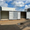 40 Voet High Cube Maritieme Container met 4 Zijkleppen – Grijs Okergeel