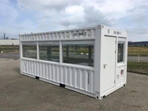 20ft Geïsoleerde Observatiecontainer – Mobiele Kantoorunit met Panoramische Ramen
