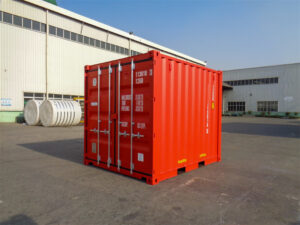 Nieuwe 10 Voet Maritieme Container – Rood – Corten Staal