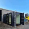 Aangepaste 20ft Kantoorcontainer met Volledige Glas-Schuifwand – Geïsoleerd & Klaar voor Airco