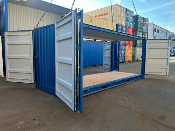 20 Voet Maritieme Container met Dubbele Zijklep – RAL 5010, IICL6, CSC Gecertificeerd