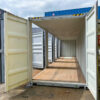 40 Voet High Cube Maritieme Container met 4 Zijkleppen – Grijs Okergeel