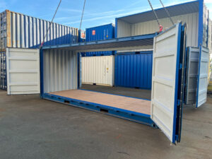 20 Voet Maritieme Container met Dubbele Zijklep – RAL 5010, IICL6, CSC Gecertificeerd
