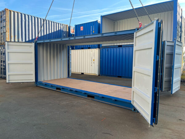 20 Voet Maritieme Container met Dubbele Zijklep – RAL 5010, IICL6, CSC Gecertificeerd