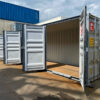 40 Voet High Cube Maritieme Container met 4 Zijkleppen – Grijs Okergeel