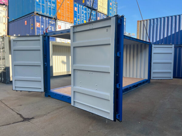20 Voet Maritieme Container met Dubbele Zijklep – RAL 5010, IICL6, CSC Gecertificeerd