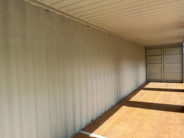 40 Voet High Cube Maritieme Container met 4 Zijkleppen – Grijs Okergeel