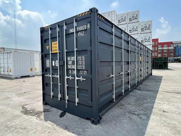 40 Voet HC Open Side Container – Tweedehands met volledige zijklep en dubbele deuren