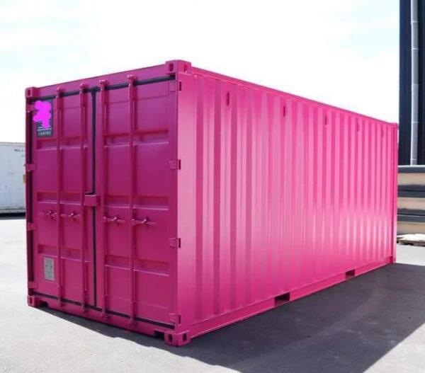 20ft Roze Kantoorcontainer – Compact, Modern en Veelzijdig