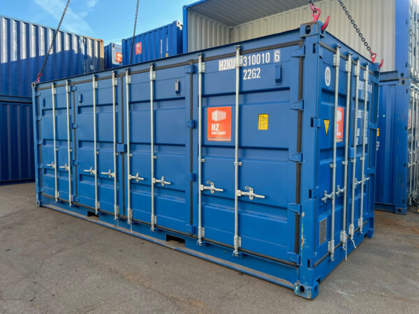 20 Voet Maritieme Container met Dubbele Zijklep – RAL 5010, IICL6, CSC Gecertificeerd
