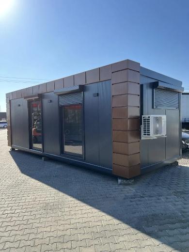 Modulaire Kantoorunit 800 × 300 cm met Douche – Volledig Uitgerust