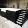 Zwarte Containerzwembad 6 m in CORTEN®-staal – Volledig Uitgerust & Direct Klaar voor Gebruik