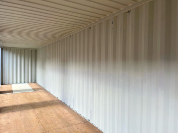 40 Voet High Cube Maritieme Container met 4 Zijkleppen – Grijs Okergeel