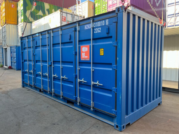 20 Voet Maritieme Container met Dubbele Zijklep – RAL 5010, IICL6, CSC Gecertificeerd