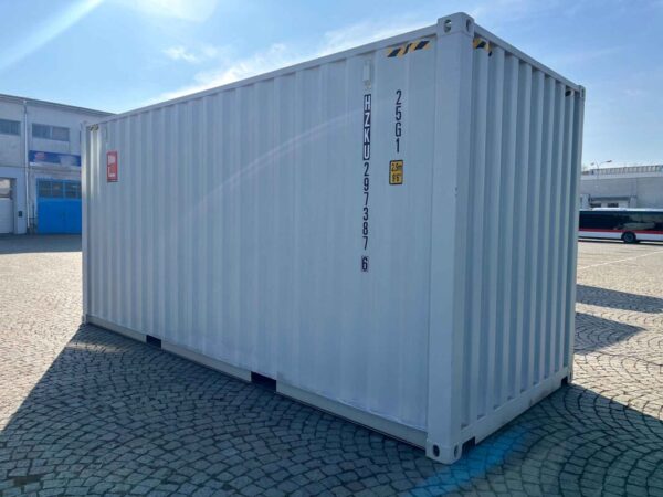 20 ft HC Container met Oprolpoorten (Lichtgrijs) – Versterkte Constructie