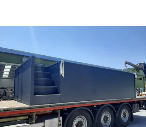 Mobiele Zwembadcontainer van Staal – 5,25 m met Geïntegreerde Technische Ruimte