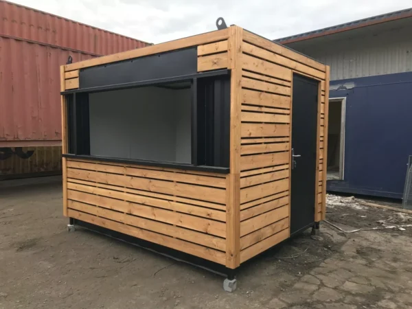 Container 10x8 Voet voor Verkooppunt – Perfect voor Cafetaria’s, Bars en Food Trucks