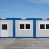 Samenstelling van 3 Geïsoleerde Prefabmodules – 54 m² Modulaire Werkruimte