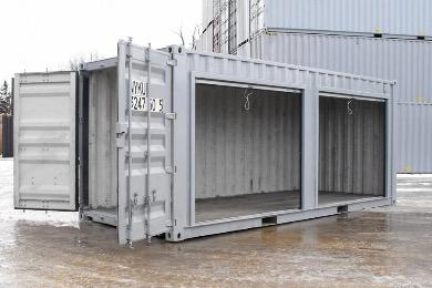 20ft Opslagcontainer met Laterale Roldeuren – Robuust, Veilig en Direct Toegankelijk