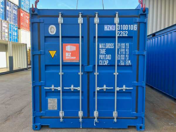 20 Voet Maritieme Container met Dubbele Zijklep – RAL 5010, IICL6, CSC Gecertificeerd
