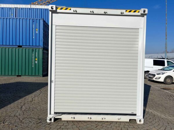 20 ft HC Container met Oprolpoorten (Lichtgrijs) – Versterkte Constructie