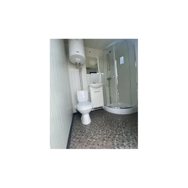 30ft Kantoorcontainer met Complete Badkamer, Keuken en Houten Afwerking