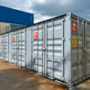 40 Voet High Cube Maritieme Container met 4 Zijkleppen – Grijs Okergeel