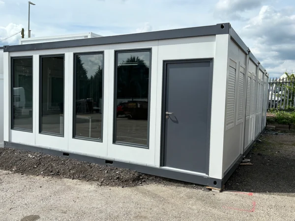 Modulaire Kantoorunit – 4 Modules (6,00 × 9,72 m) met Kantine en Sanitair