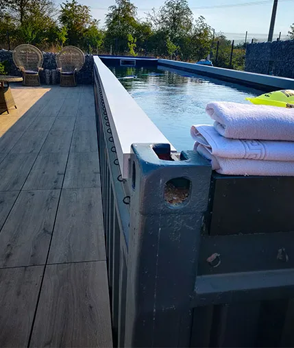 Containerzwembad 12 m – Volledig Uitgerust & Direct Klaar voor Gebruik