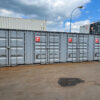 40 Voet High Cube Maritieme Container met 4 Zijkleppen – Grijs Okergeel